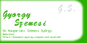 gyorgy szemesi business card