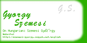 gyorgy szemesi business card